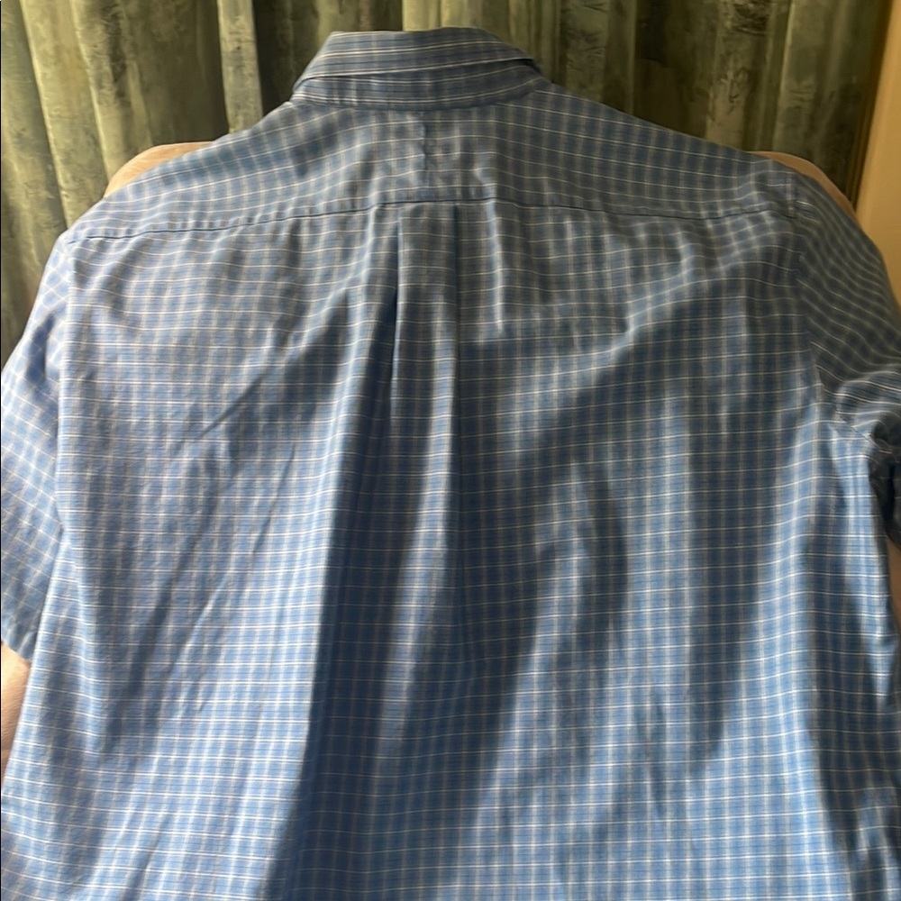 L.L. Bean Light Blue Checkered Shirt - Picture 3 of 5
